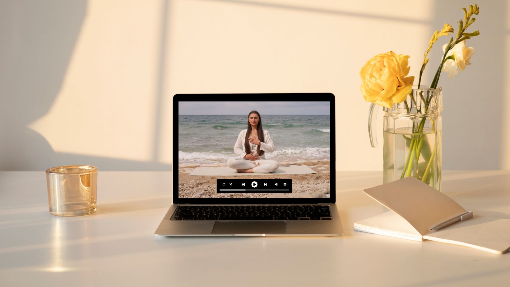 Neutral Beige Screen Creator Facebook Cover